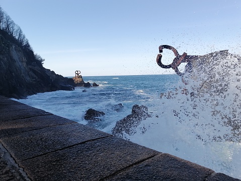 Sculptures by Eduardo Chillida in the municipality of San Sebastián, in the province of Gipuzkoa, in the Basque Country.