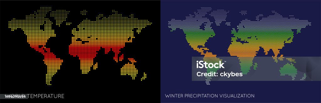 Flat Map Features Set Of Vector Flat Maps Of The World Infographic Map Data Stock ...