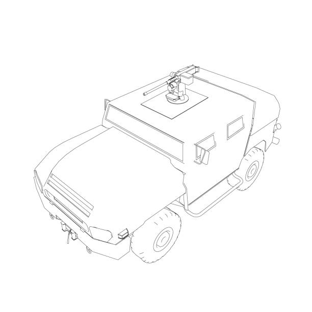 illustrations, cliparts, dessins animés et icônes de illustration de la conception du vecteur de l’armée pour l’opération vecteur de guerre. camion dans le désert. voiture blindée légère. décrire le vus militaire. véhicule hors route. image vectorielle pour estampes, affiche et illustrations. - mud tire road sign