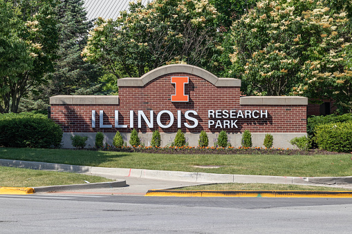 Champaign - Circa June 2023: Research Park at the University of Illinois Urbana-Champaign. Research Park is a hub for research and development operations.