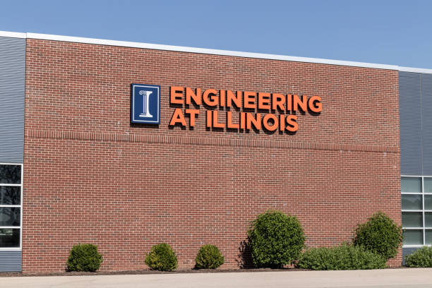 edifício tdfc iv no parque de pesquisa da universidade de illinois urbana-champaign. o tdfc será usado para eletrônicos móveis. - abbott laboratories - fotografias e filmes do acervo