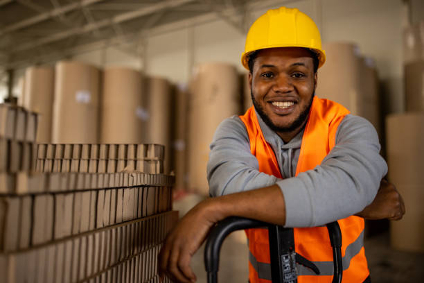 istock Portrait of a young worker in a warehouse 1496101446