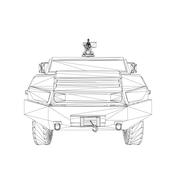 transport ciężarówek wojskowych dla operacji wektor wojenny ilustracja. ciężarówka na pustyni. samochód pancerny 3d. szkieletowy wojskowy suv. samochód terenowy. obraz wektorowy do wydruków, plakatów i ilustracji. - mud tire road sign stock illustrations