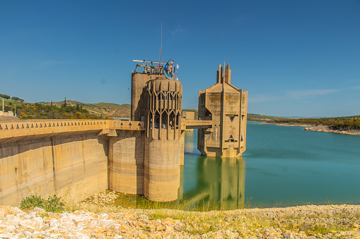 The Sidi Salem Dam an Impressive Water Management System in Beja, Tunisia. North Africa