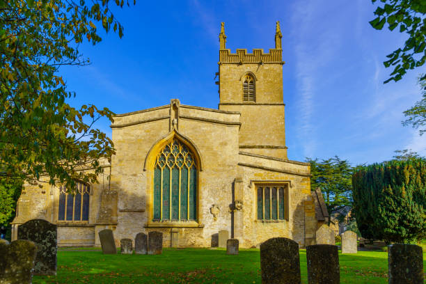View of St Edward Church, in Stow-on-the-Wold, the Cotswolds region, England, UK