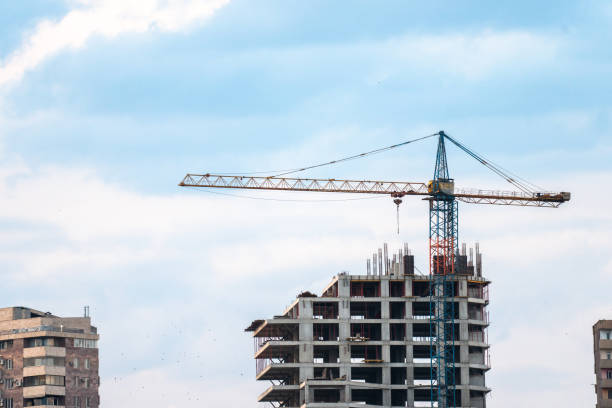 istock Construction of a new skyscraper and a crane 1496105758