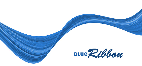 Artistic Blue Twisted Ribbon Vector Graphics Stock Illustration ...
