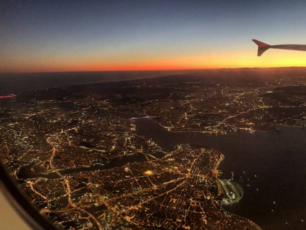 istock fly, fly journey, world, sunrise, bird's eye view, window side aeroplane 1496109037