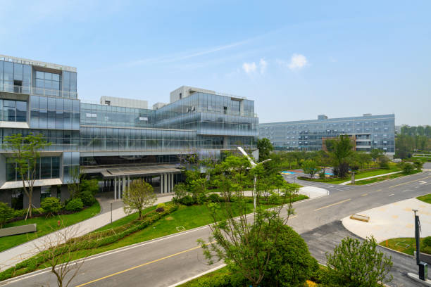istock Empty floor and modern office building in Science and Technology Park ,chongqing,china 1496111495