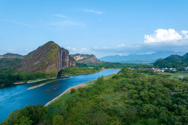 Longhushan,Danxia landform in China's Jiangxi Province