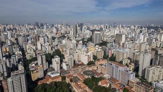 Aerial view of downtown São Paulo