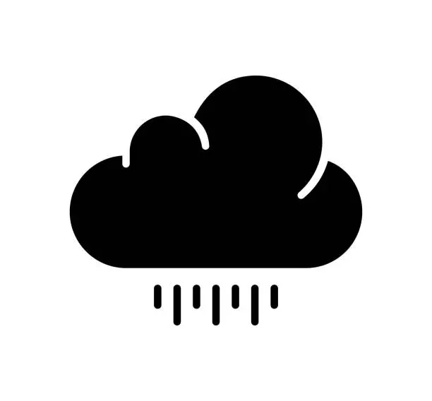 Vector illustration of Weather Black Filled Vector Icon
