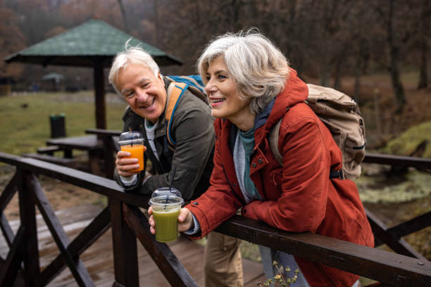 Mature couple enjoying together