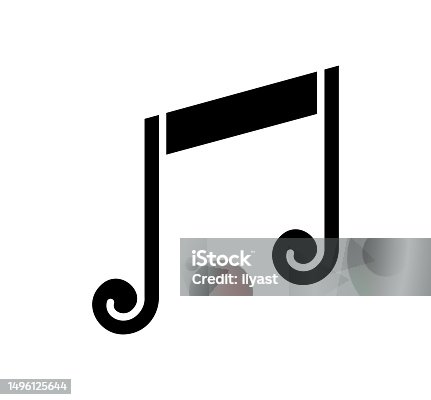 istock Music Note Black Filled Vector Icon 1496125644