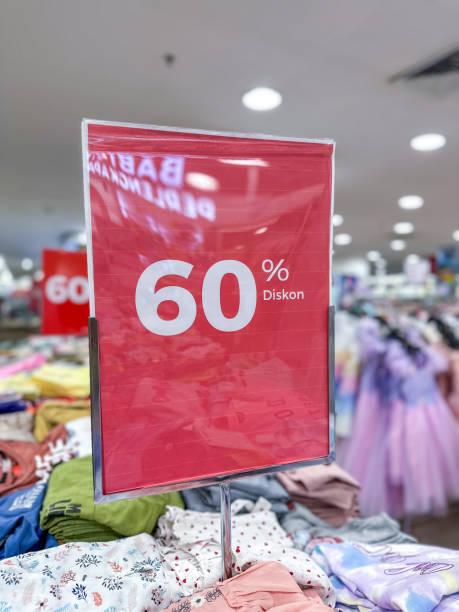 istock 60 Percents discount sign on department store 1496125906