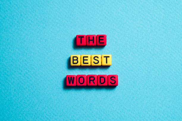 The best words - word concept on cubes, text, letters