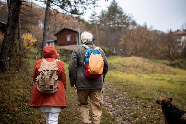 istock Old couple in nature 1496129189