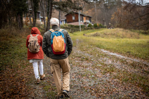 istock Old couple in nature 1496129438