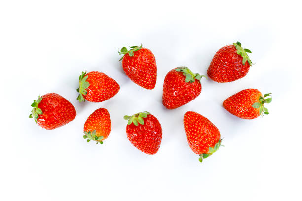 istock Strawberries isolated on white background 1496131391