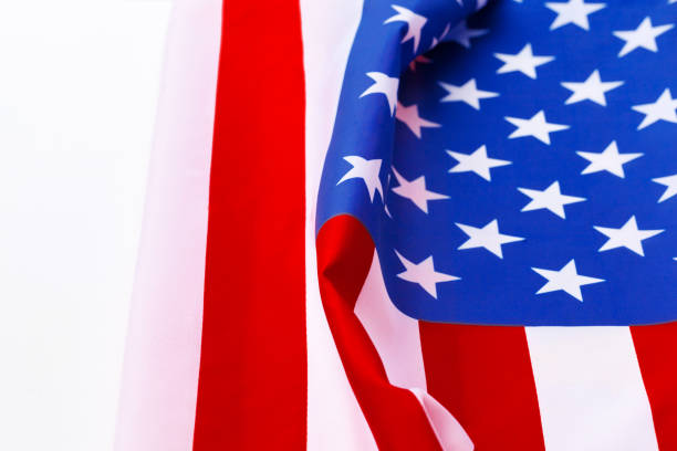 istock American flag border isolated on a white background 1496133807
