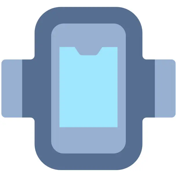 Vector illustration of Running armband icon, Marathon related vector
