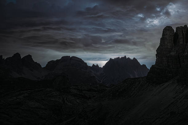 istock Thunder storm atmosphere viewed from Sextner Stein on Toblinger Knoten mountain range in the evening. Tre Cime, Dolomites, South Tirol, Italy, Europe. 1496140649