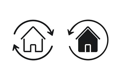 House process icon. Illustration vector
