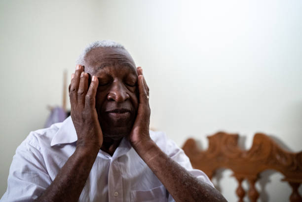 istock Worried senior man feeling bad at home 1496145154