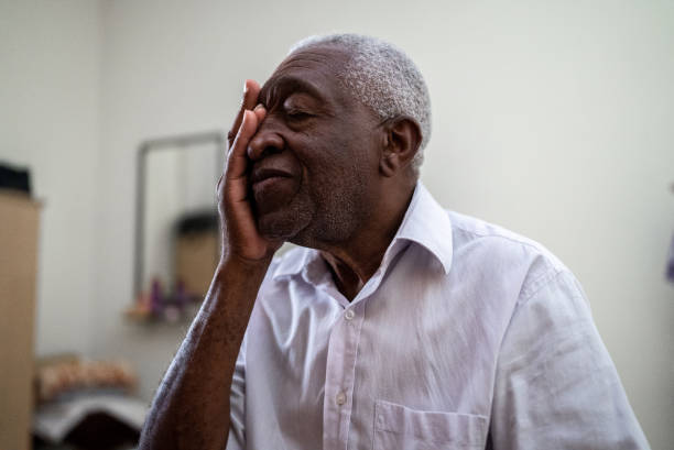 istock Worried senior man feeling bad at home 1496145165