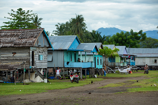 Landscape of a fishing village in South Sulawesi. They live near the beach but their community has also begun to be influenced by urban culture.