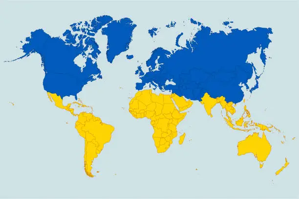 Vector illustration of World solidarity with Ukraine.