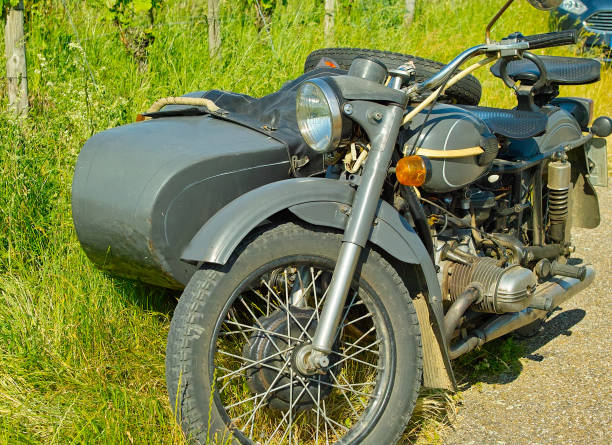 istock Motobike with sidecar in a wineyard 1496154378