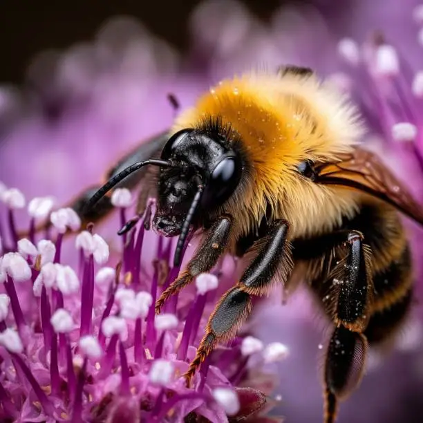 Photo of Bumble bee close up