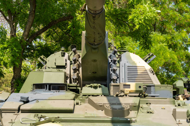 istock Panzerhaubitze 2000 (PzH 2000) armored howitzer, german 155 mm self-propelled howitzer developed by Krauss-Maffei Wegmann (KMW) and Rheinmetall 1496157387