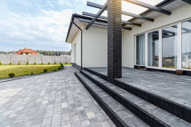 istock Fragment of a modern building lined with decorative bricks in the old style 1496161780