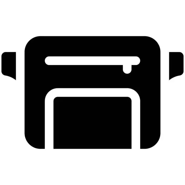 Vector illustration of Belt bag icon, Marathon related vector