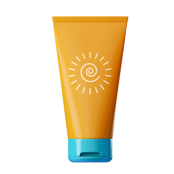 Icon of sunscreen cream, after sun lotion in tube symbol. Moisturizing and protection for the skin from solar ultraviolet light. 3D rendered illustration isolated on white Icon of sunscreen cream, after sun lotion in bottle symbol. Moisturizing and protection for the skin from solar ultraviolet light. 3D rendered illustration isolated on white background suntan lotion stock pictures, royalty-free photos & images