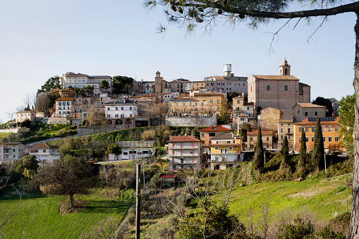 A view of the small town of Colonnella, a wine producing area in the Teramo province of Abruzzo, in Italy