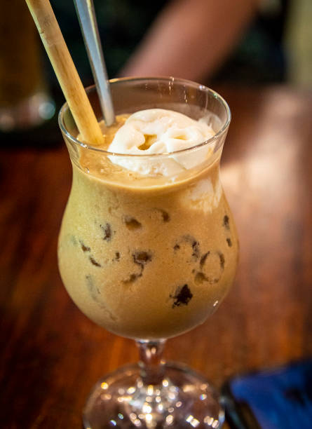 istock Vietnamese ice cream coffee in a glass 1496184938