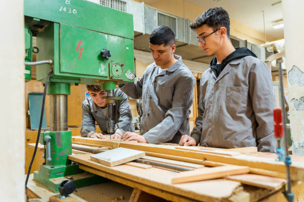 80+ High School Wood Shop Stock Photos, Pictures & Royalty-Free Images ...