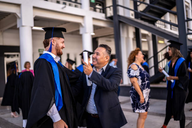 Part of a Series: group of college students  graduation day.