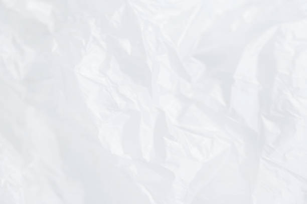 istock Texture of crumpled white polyethylene. 1496192783