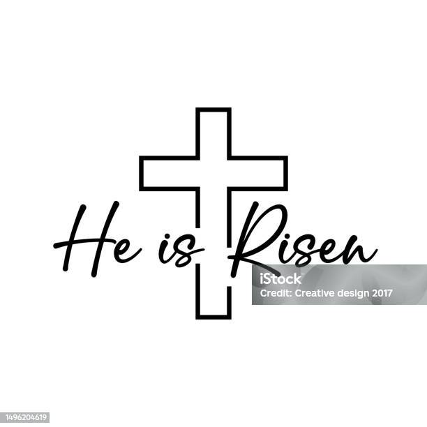 He Is Risen Sign Language Design He Is Risen Design Stock Illustration - Download Image Now ...