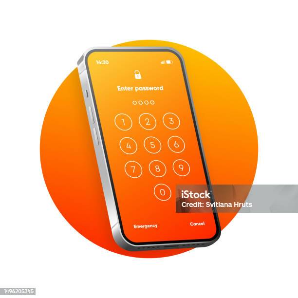 Screen Lock Authentication Password Smartphone Template Phone Passcode ...