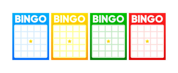 illustrazioni stock, clip art, cartoni animati e icone di tendenza di biglietti della lotteria. carte da bingo del lotto con numeri, gioco d'azzardo keno. fogli scommesse colorati con numeri fortunati. industria del gioco e pubblicità dei casinò. illustrazione vettoriale. - 4753