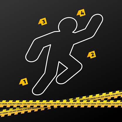 Crime Scene With Police Tape Crime Scene Dont Cross The Chalk Outline Crime Scene With Police Tape Crime Scene Dont Cross The Chalk Outline