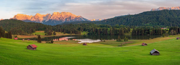 istock Geroldsee lake (Wagenbrüchsee) panoramic landscape in the Alps, Bavaria Germany. 1496206291