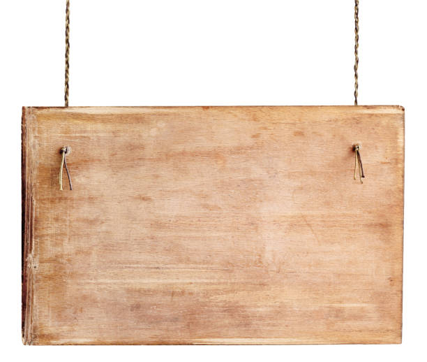 istock Old wooden board isolated on white background. 1496206486