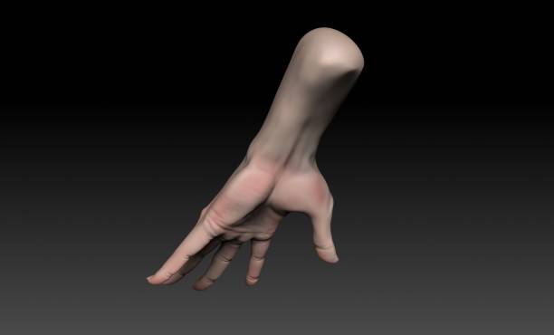 istock Female Arm and Hand Sculpt pose render of background. 3d rendering 1496206596