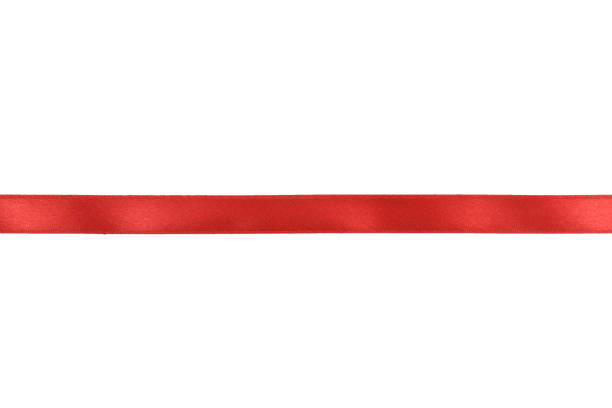 istock Clipping path. Red ribbon isolated on white background. 1496210388